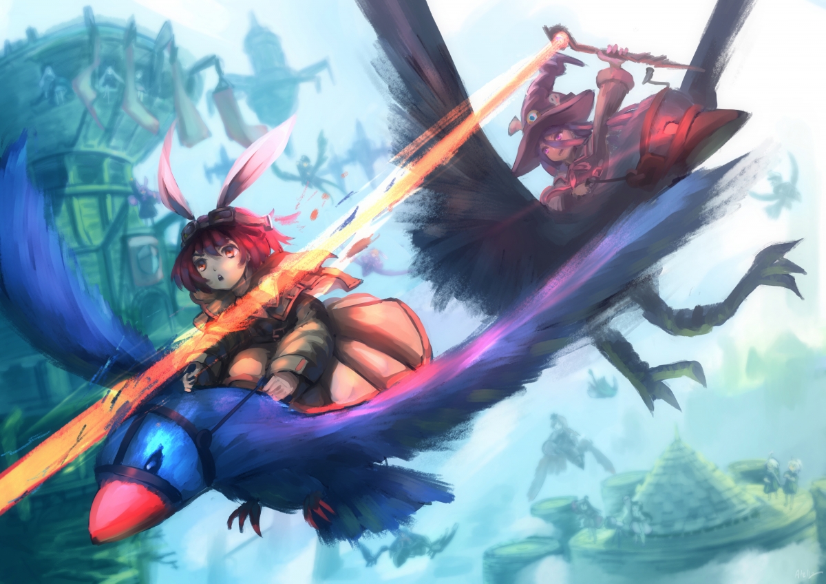 Flying girl 4k wallpaper