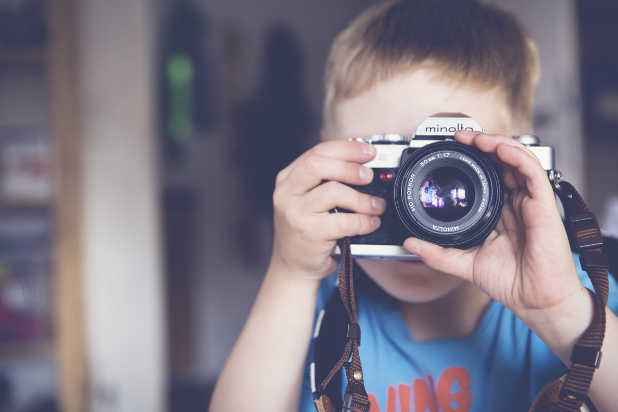Little boy camera child lens