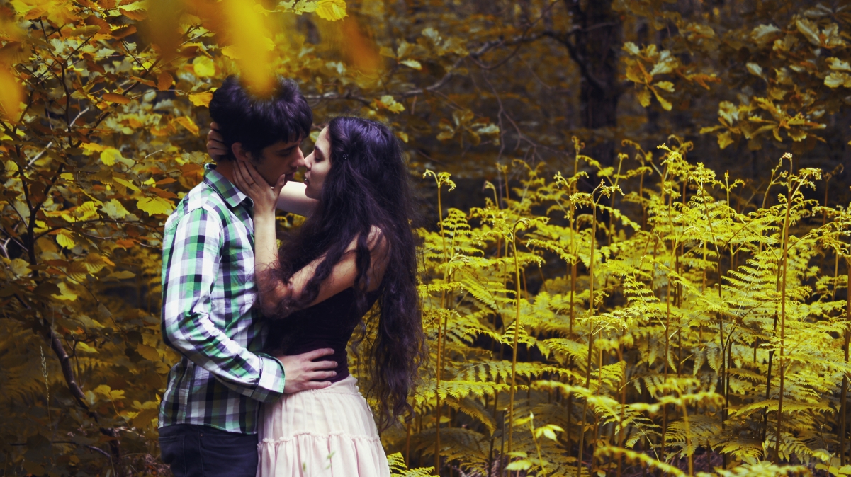 Forest boy girl black hair