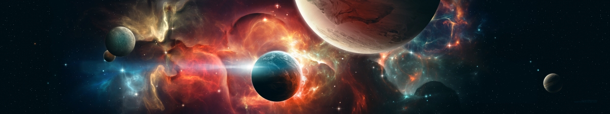 Universe space planet 7680x144