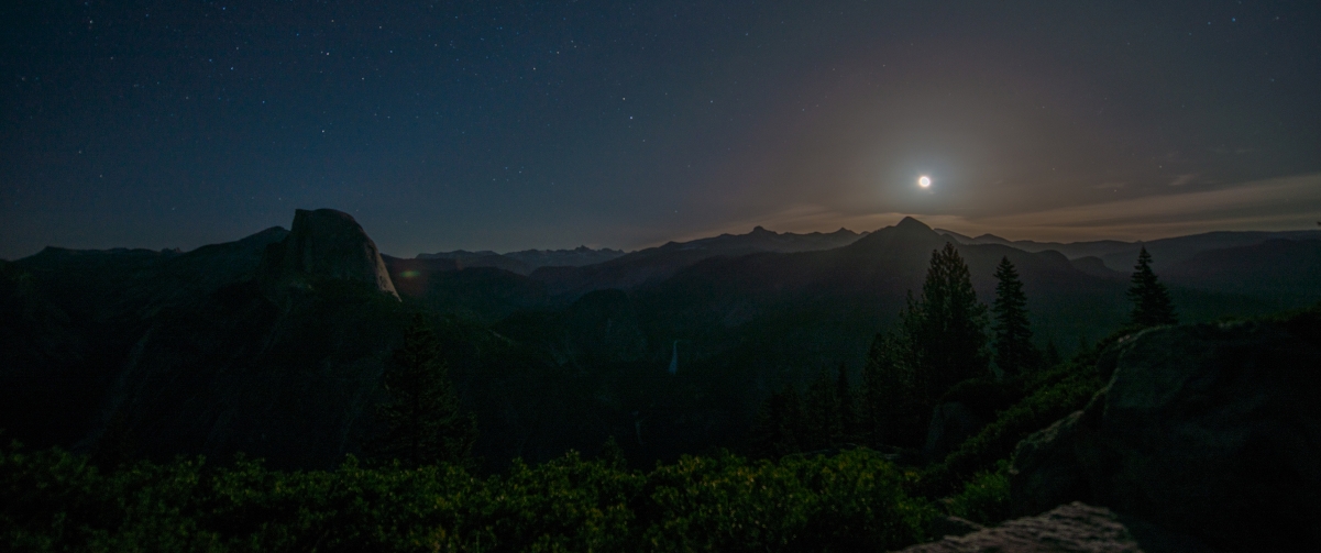Yosemite Moon Rise 3440x