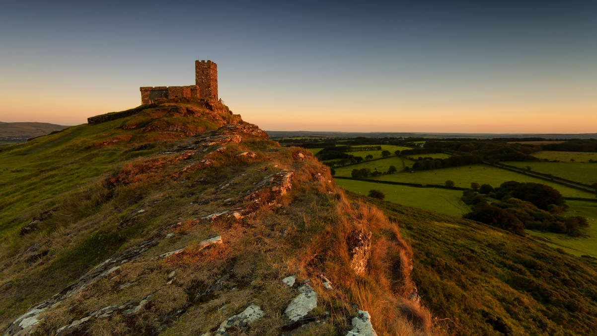 Top of an extinct volcano in Devon, UK