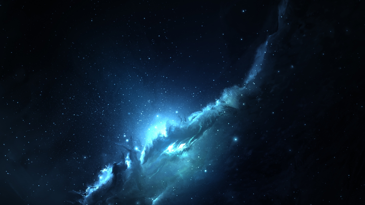 Night mysterious universe starry sky 4K wall