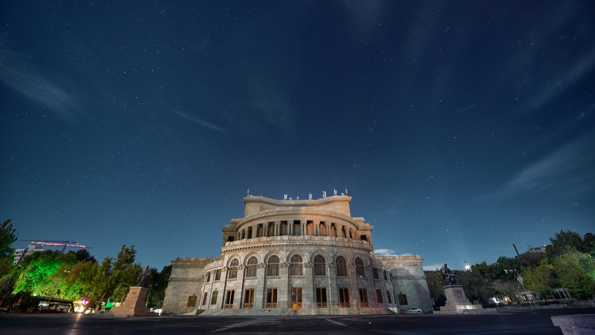 Armenia, Yerevan, building, night