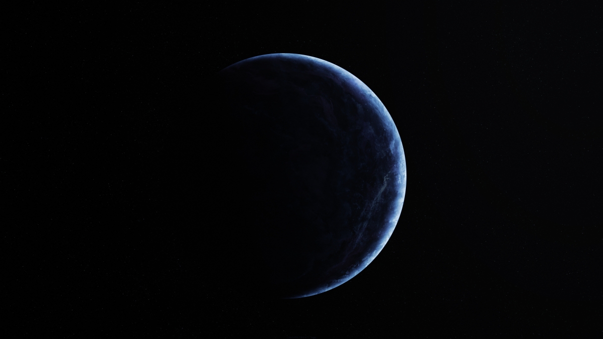 Planet starry sky landscape 3840x2160 wall