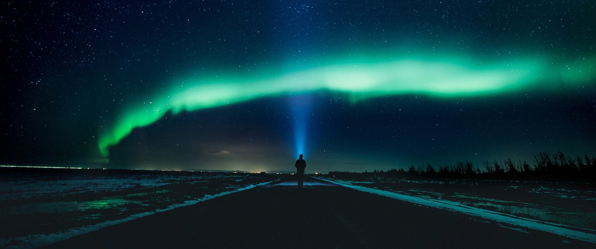 The starry sky is full of sights at night