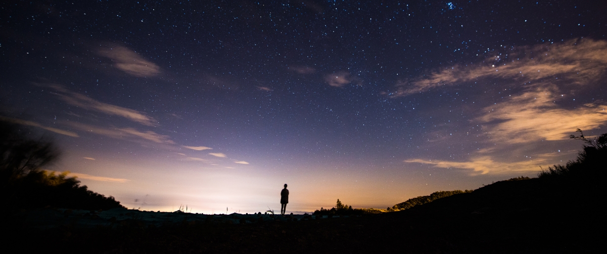 Starry sky alone 3440x1440 wind