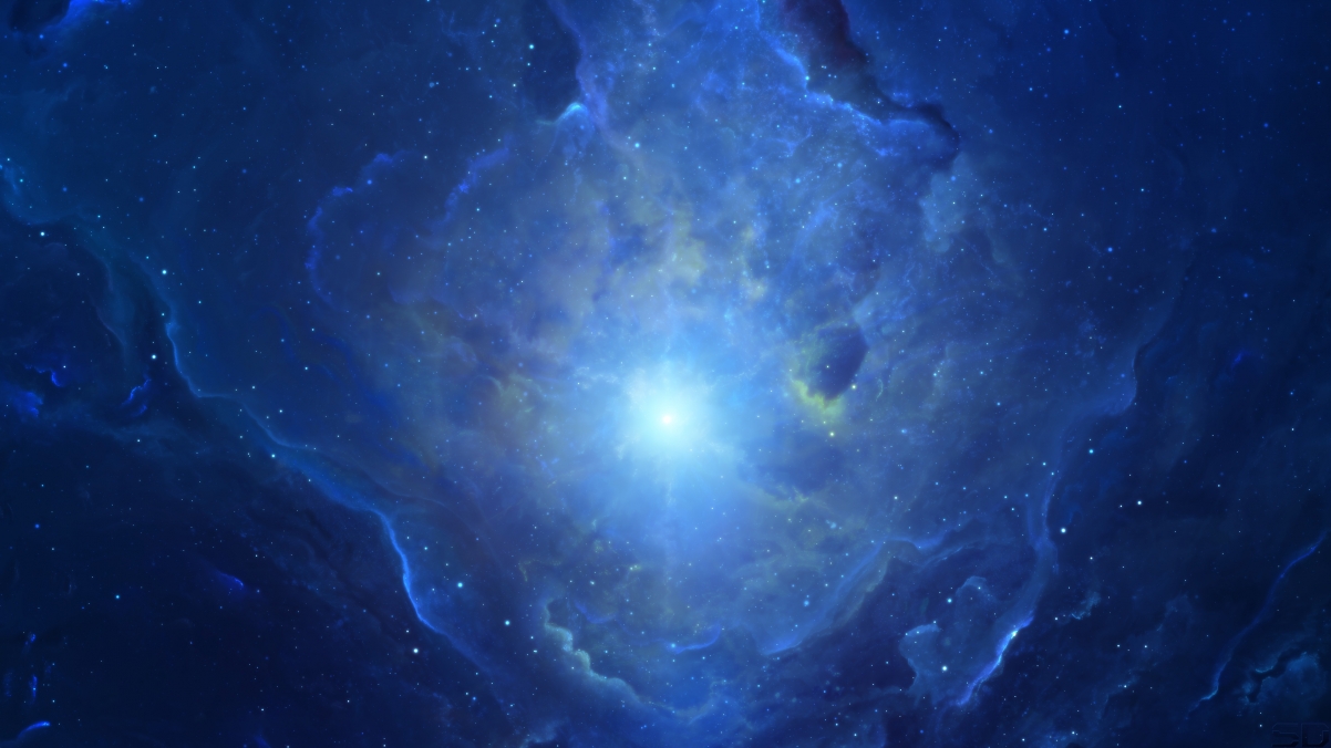 Starry sky stars light digital art empty