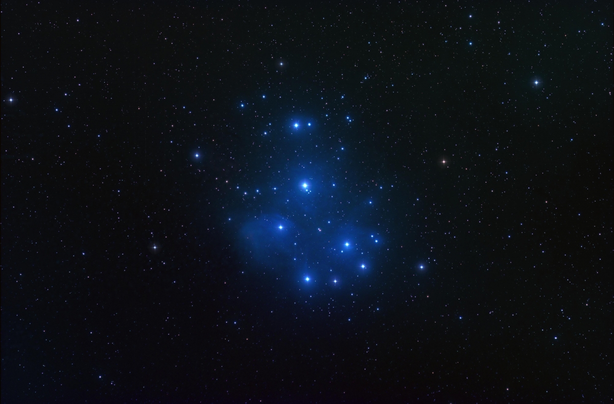 Starry Sky Pleiades Star Cluster 4K Wallpaper