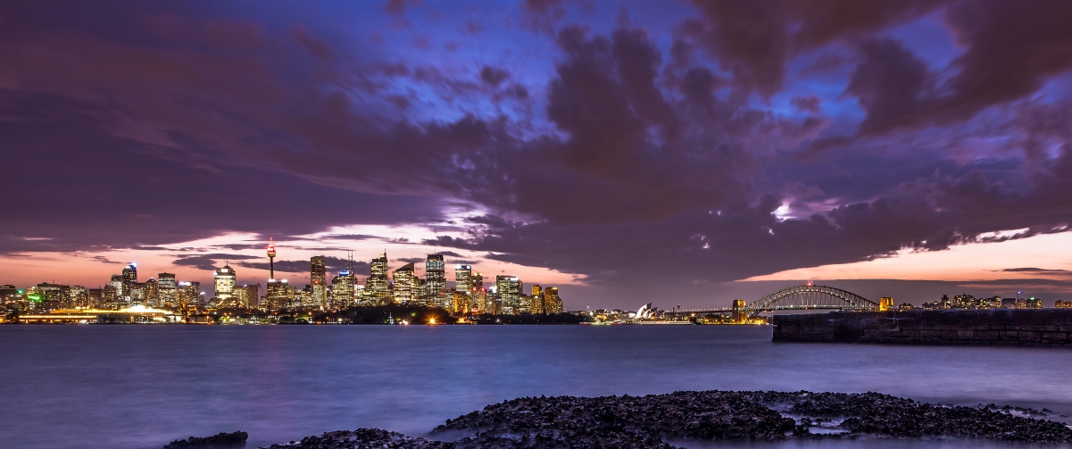 Sydney Night View 3440x1440 Wallpaper