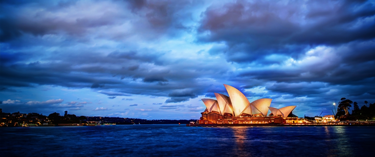 Sydney sunset landscape 3440x1440 wall