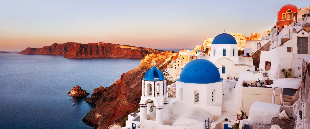 Santorini, Greece 3440x144