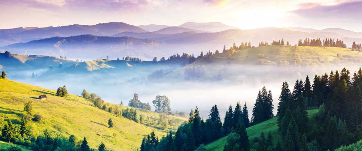 Ukraine, panorama, houses, hills,