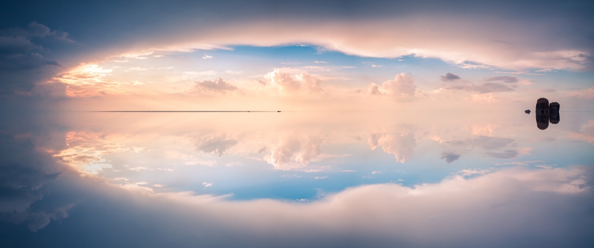 Beautiful sky landscape 3440x1