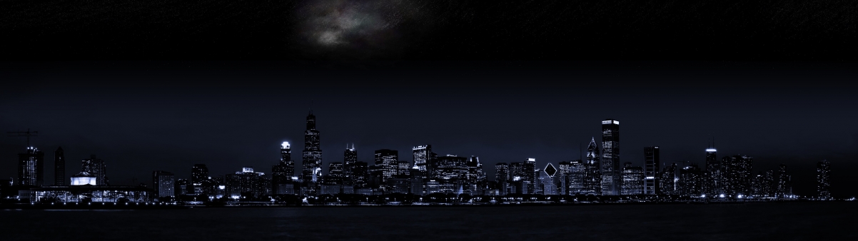 Night city landscape 4K wallpaper 3840