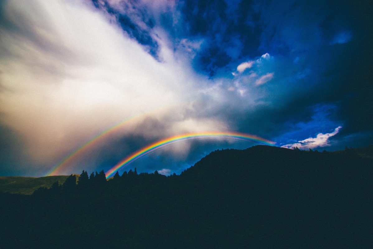 Sky cloud rainbow beautiful landscape