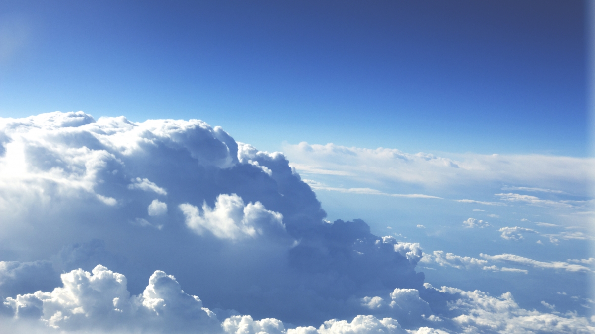 Clouds in the sky 4K landscape wall