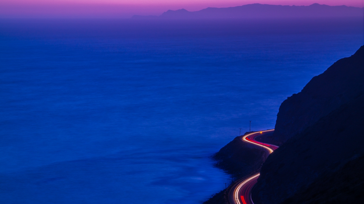 Pacific Coast Highway at dusk