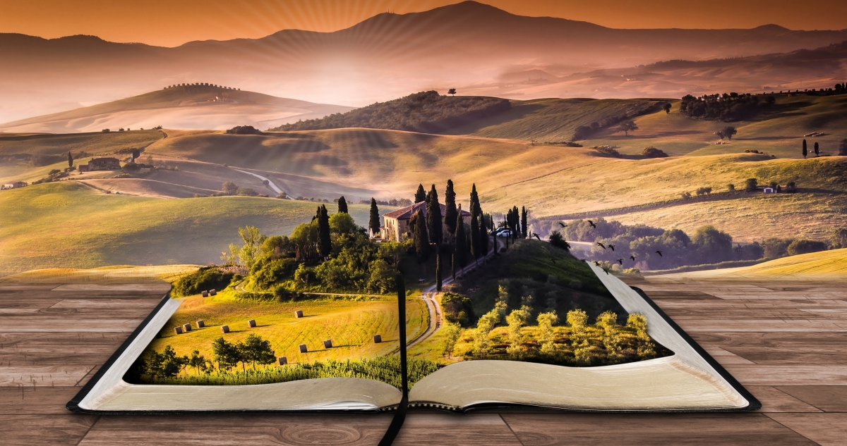 Tuscany, Italy in a book