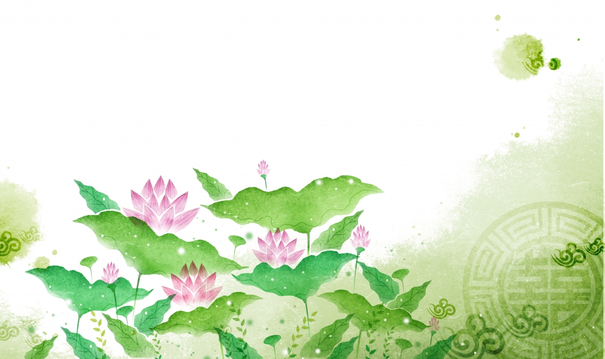 Hand painted lotus picture