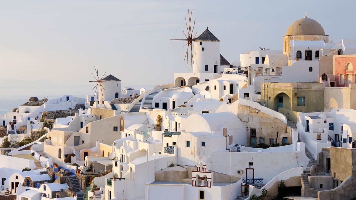 Santorini Island Scenery 5k Wallpaper