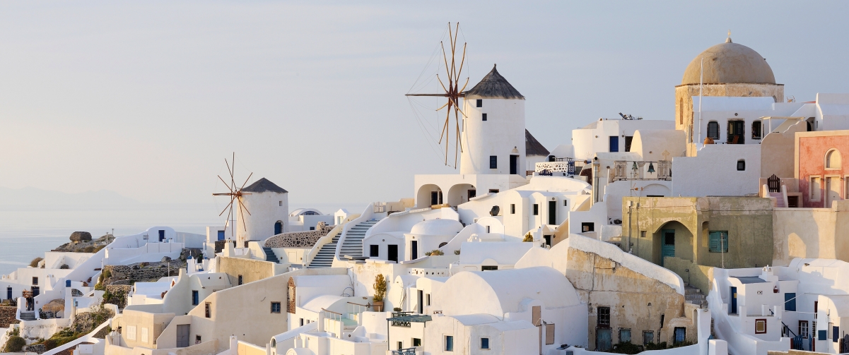 Santorini 3440x1440 curved surface