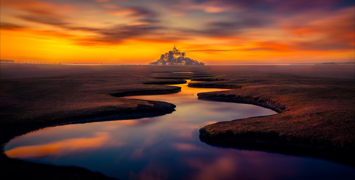 Mont Saint-Michel landscape island method