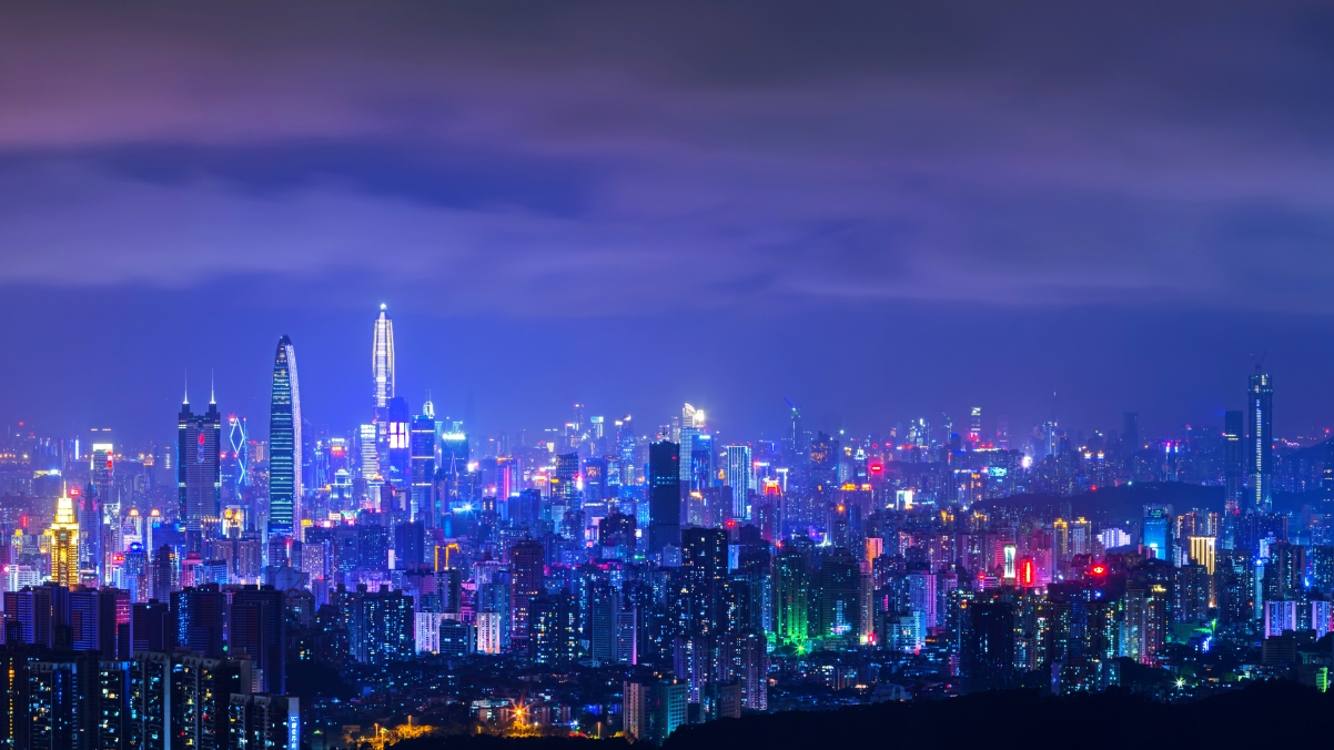 Shenzhen city night view 4k wallpaper