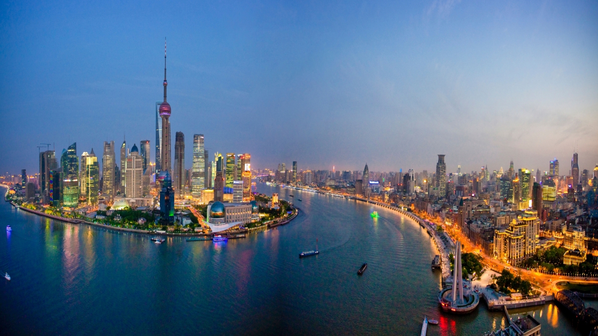 Shanghai Oriental Pearl City Scenery 4K