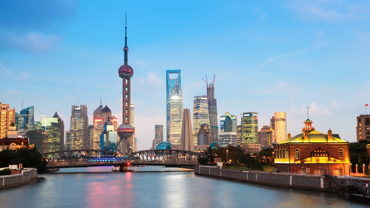 Shanghai Oriental Pearl Tower 5K Landscape Wallpaper