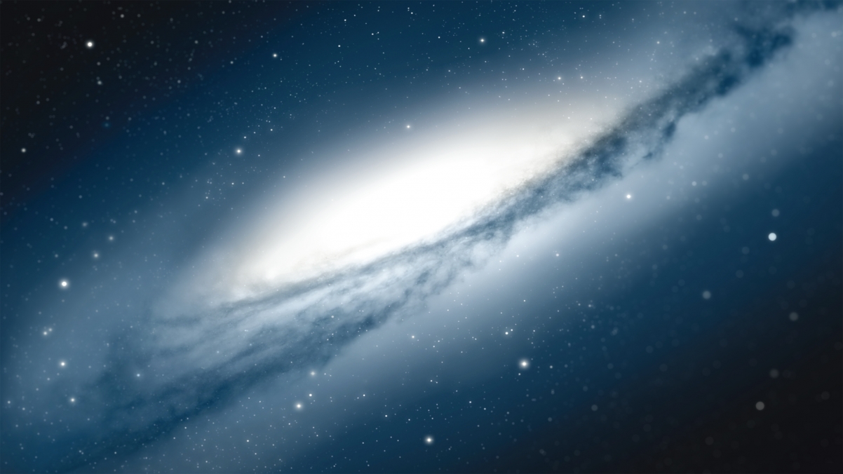 Mountain space starry sky 3840x2160 wall