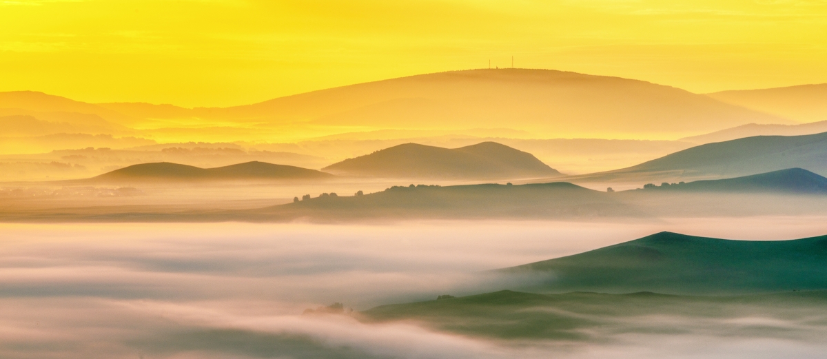 Mountains sunrise morning fog 5k landscape pictures