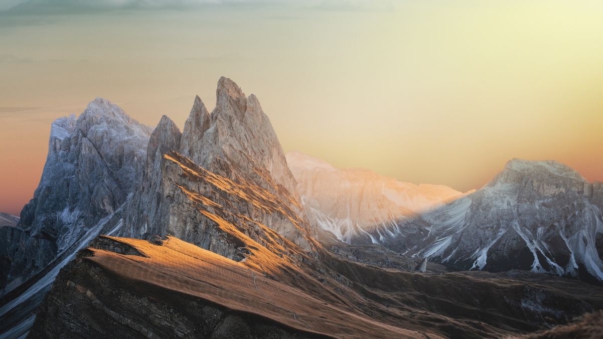 Mountain sky cloud sunset landscape 4k wind