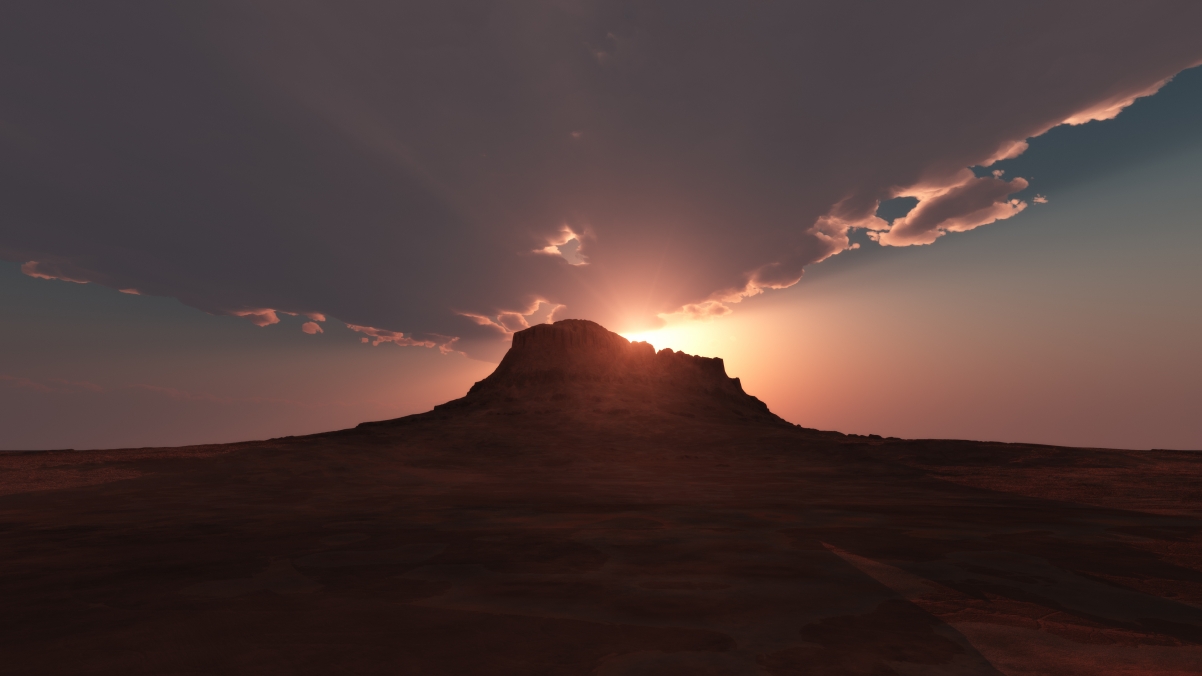 The sky cloud landscape in the desert 4K