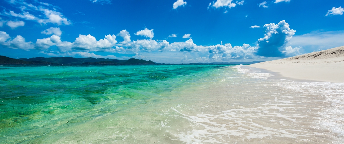 Sand Reef Island Landscape 3440x1440 Wallpaper