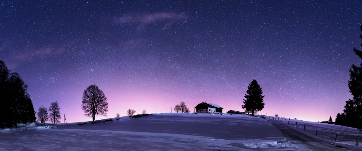 Swiss Jura mountain night view starry 34