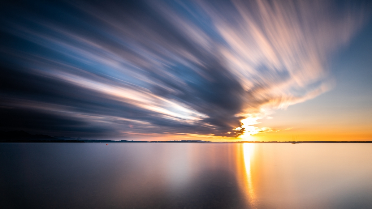 Sunset nature german seaside landscape