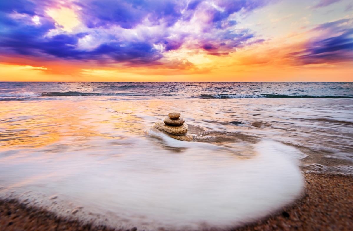 Sunrise Beach Stone 5K Landscape Wall