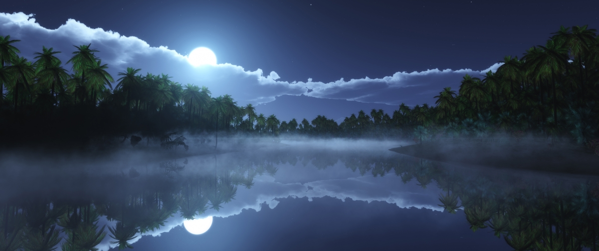 Tropical cold night 3440x1