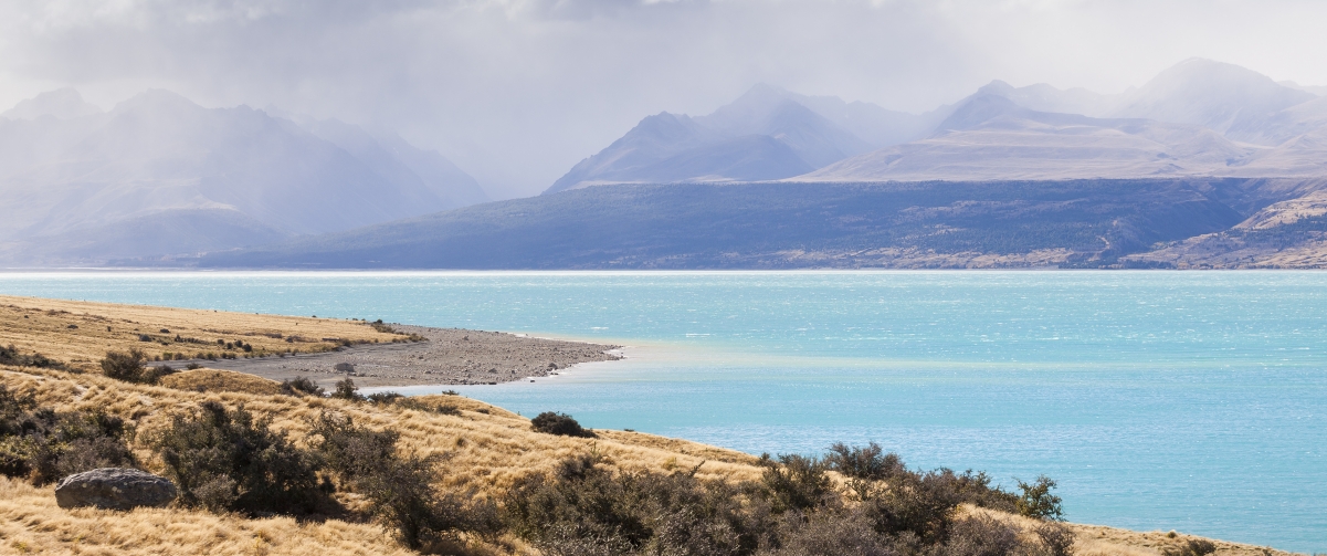 Lake Pukaki landscape 3440x1440 wall