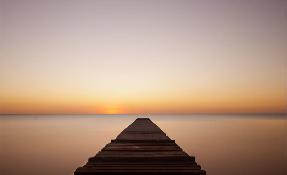 Calm Sea Bridge Pier 4K Scenery