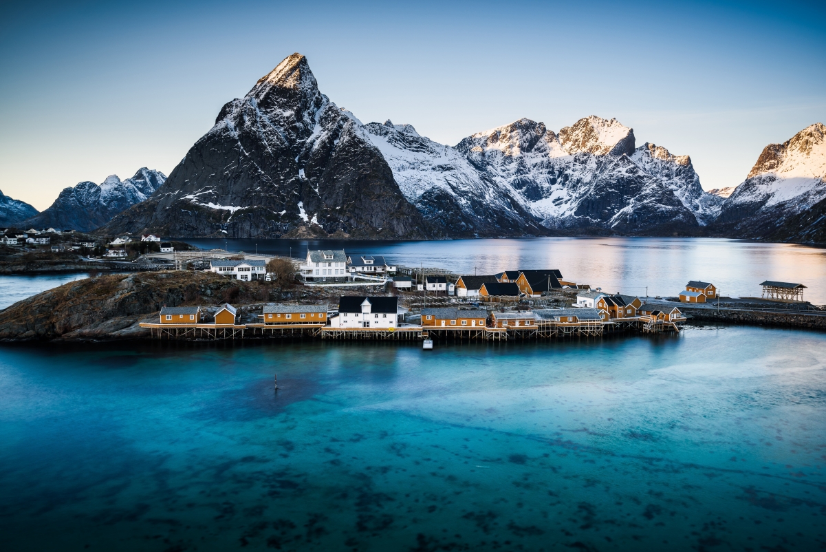 Beautiful villages in Norway: Reine landscape