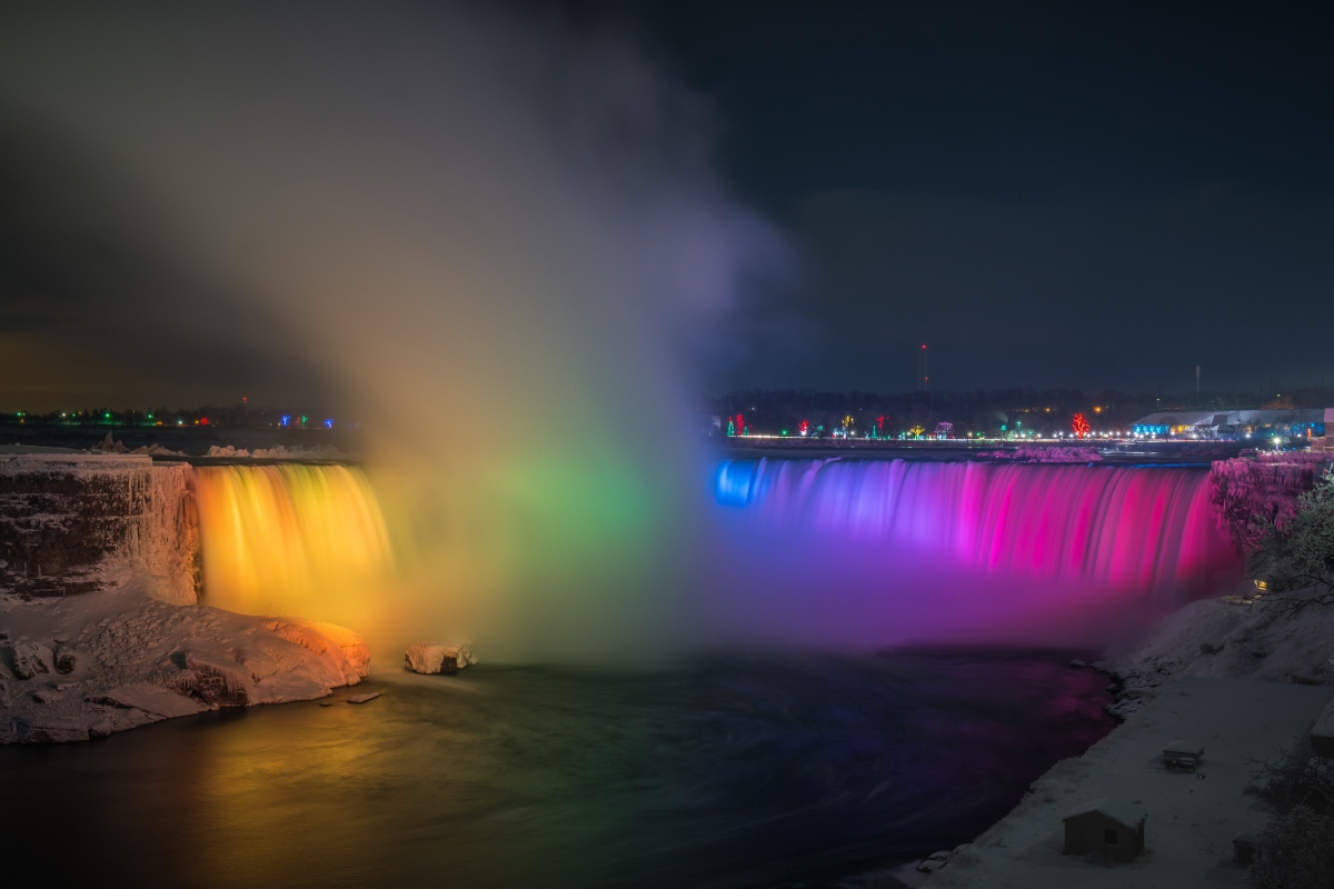 Niagara Falls Night View Rainbow Falls