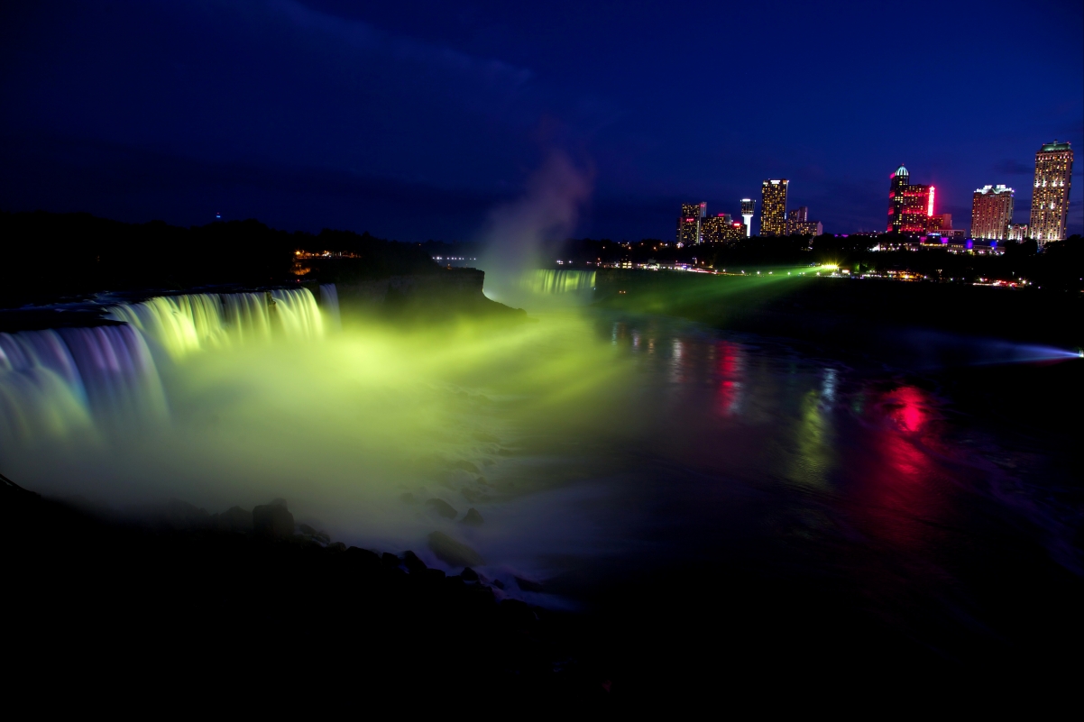 Niagara Falls night lights