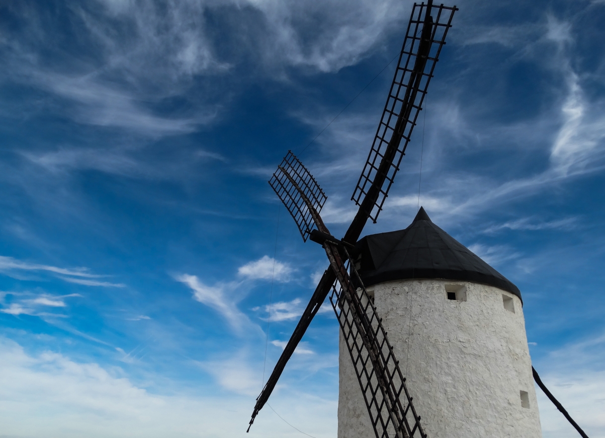 Mill windmill sky 4k landscape