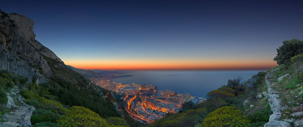 Monaco bay landscape 3440x144