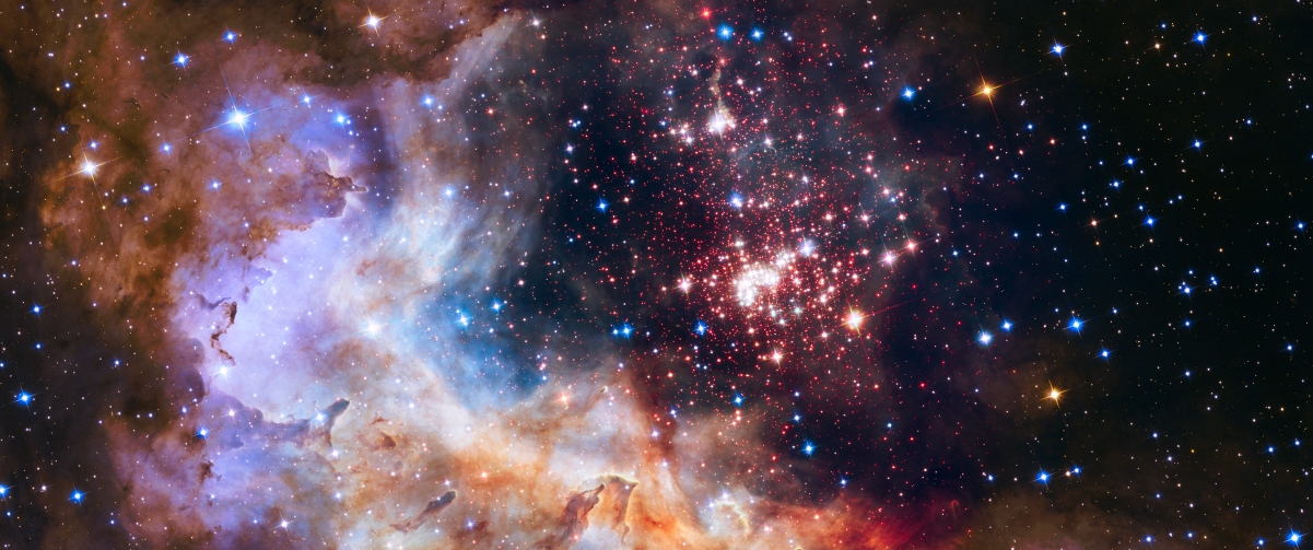 Beautiful star cluster 3440x1440 with fish screen