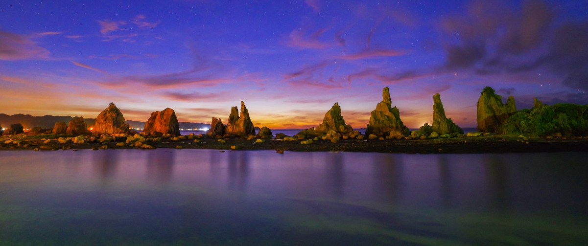 Beautiful night view starry sky exploration 344