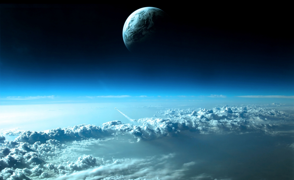 Beautiful space moon 5k HD wall