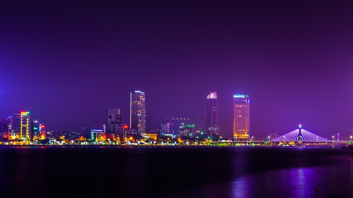 Beautiful city night view 7K wallpaper